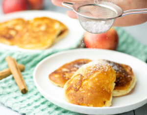pancakes with apple pieces
